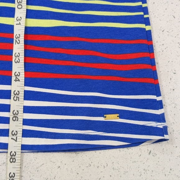 Tommy Hilfiger Women Blue Red Cotton Striped Maxi Skirt Casual Pockets Spring S - Picture 6 of 14